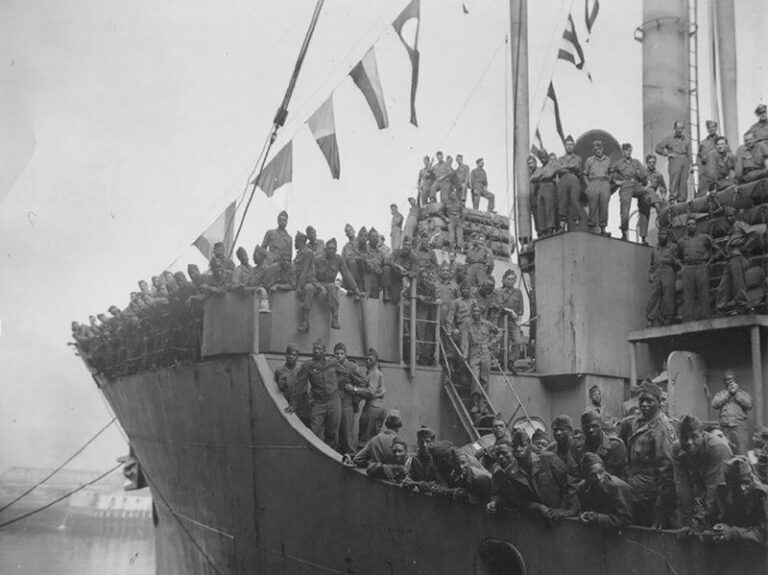 3 Built to Divide 10-the-aiken-victory-a-victory-ship-troop-transport-conversion-arriving-in-boston-with-1958-troops-from-europe-26-july-1945