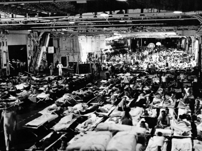 3 Built to Divide 5-returning-veterans-fill-the-hangar-deck-of-uss-enterprise-cv-6