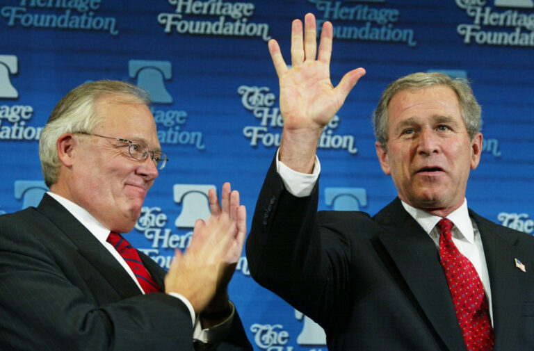Bush Gives Veterans Day Speech to the Heritage Foundation