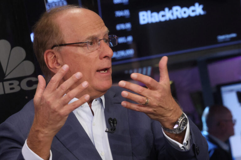 Larry Fink, Chairman and CEO of BlackRock, at the NYSE in New York